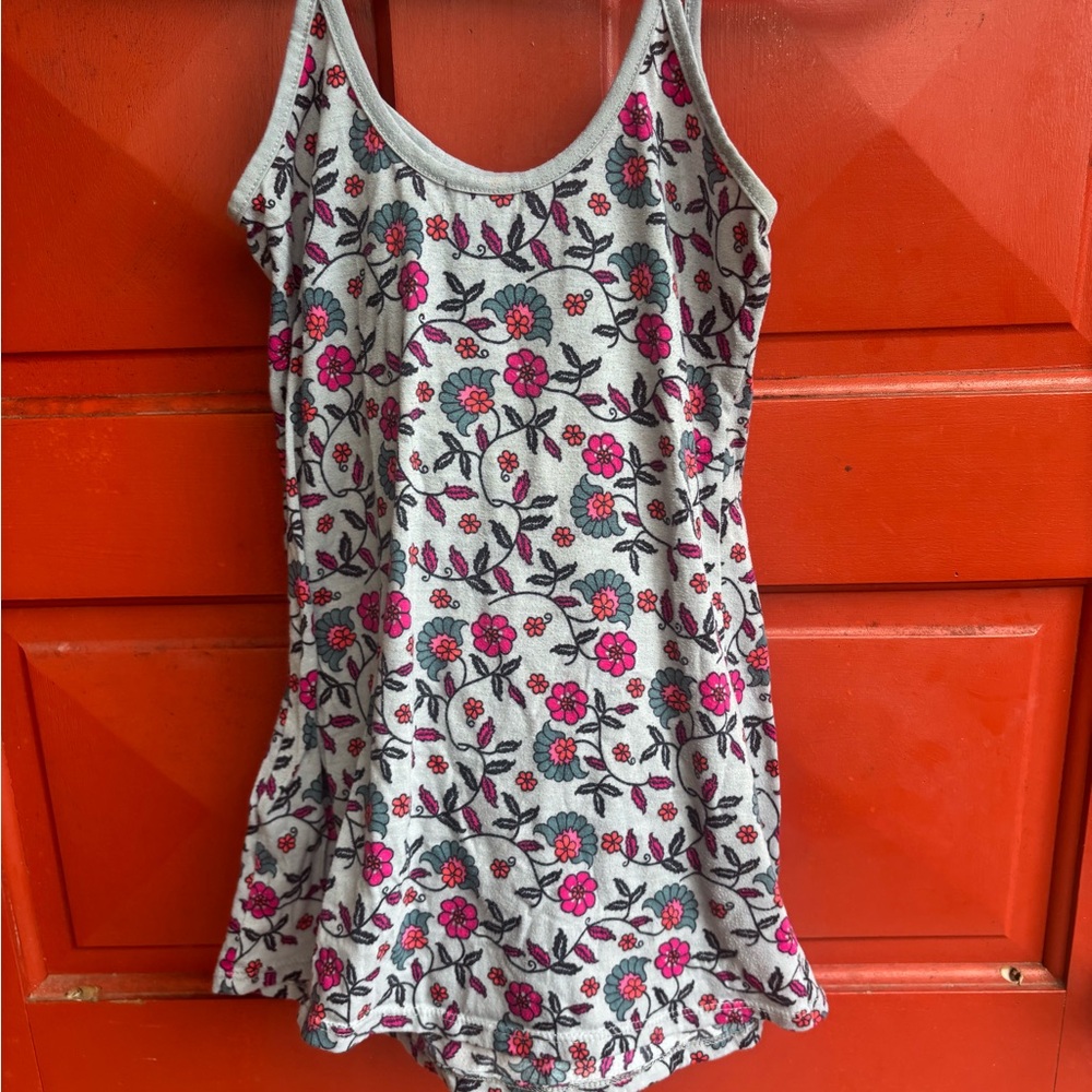 Wet Seal Gray Floral Tank Top
